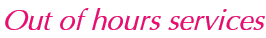 Out of hours services